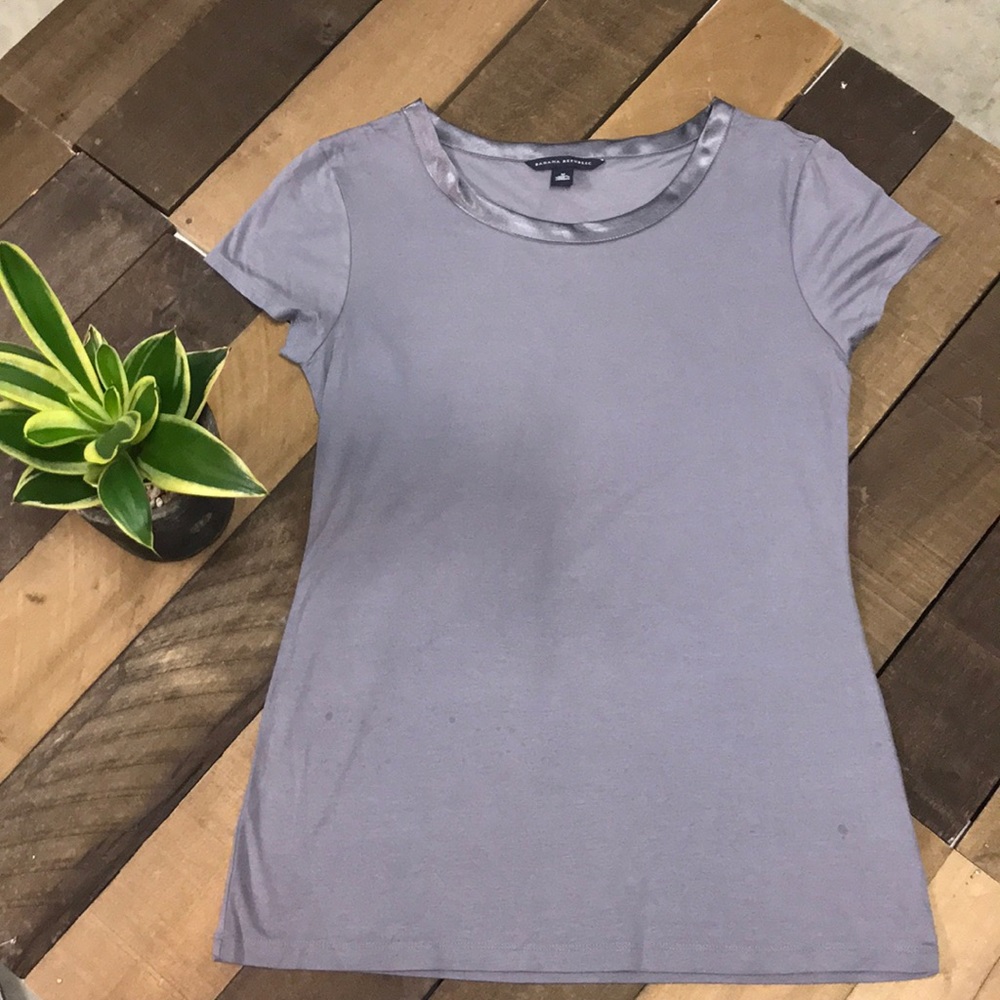 Satin Trim Tee
